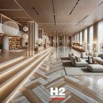 Living room con materiali di lusso per ristrutturazione appartamenti di alto livello