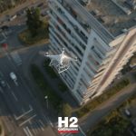 Ispezione del tetto dopo temporale con drone professionale